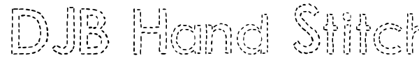 DJB Hand Stitched font preview